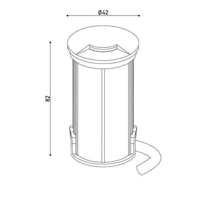 Грунтовий світильник Kloodi KDGL-SIDE1 42 1x1W 3K, 1 Вт, 3000K