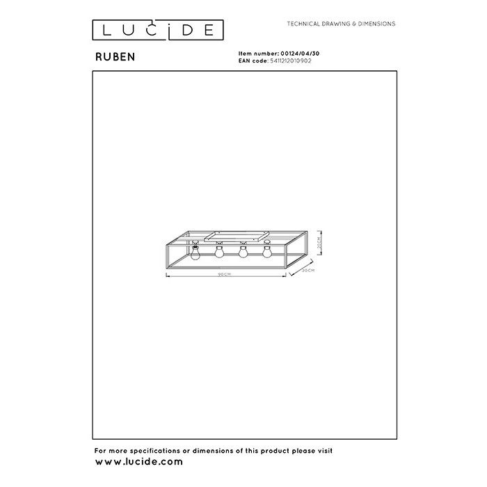 Люстра Lucide 00124/04/30 Ruben