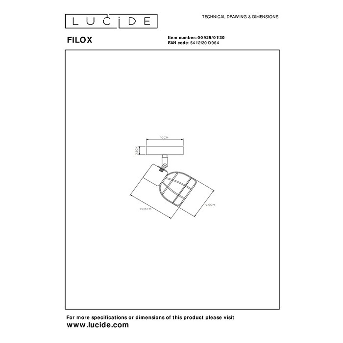 Спот Lucide 00929/01/30 Filox
