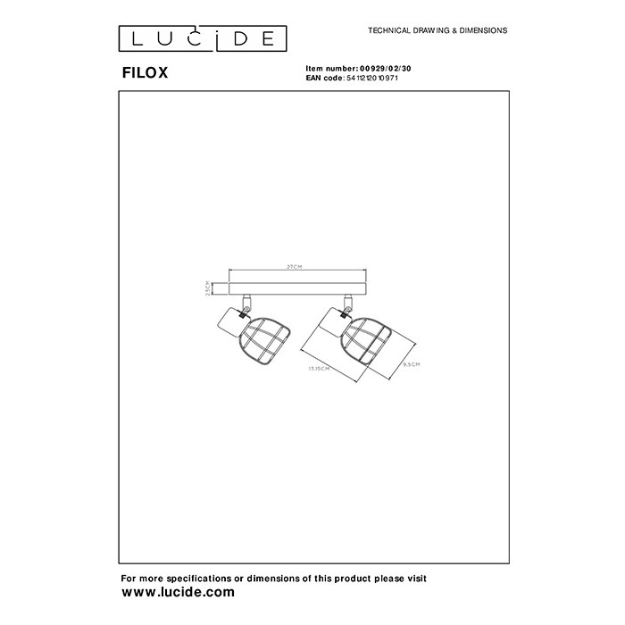 Спот - Lucide 00929/02/30 Filox