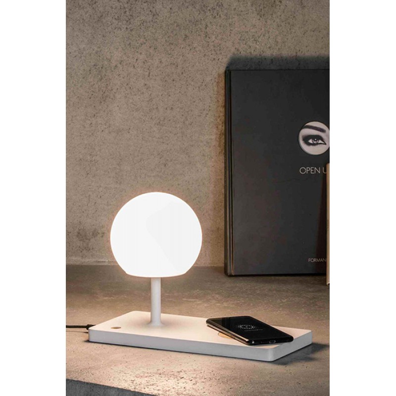 Настольная лампа Faro 01025A Niko PC White table lamp PC diffuser, 7 Вт, 500 лм, 3000K