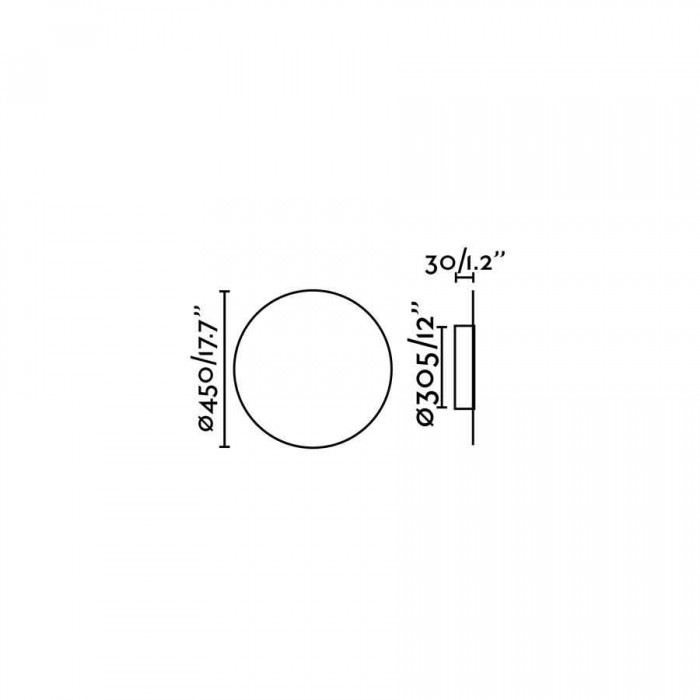 Настенный светильник Faro 1041 Board 450 Black wall lamp 12W, 10 Вт, 750 лм, 2700K