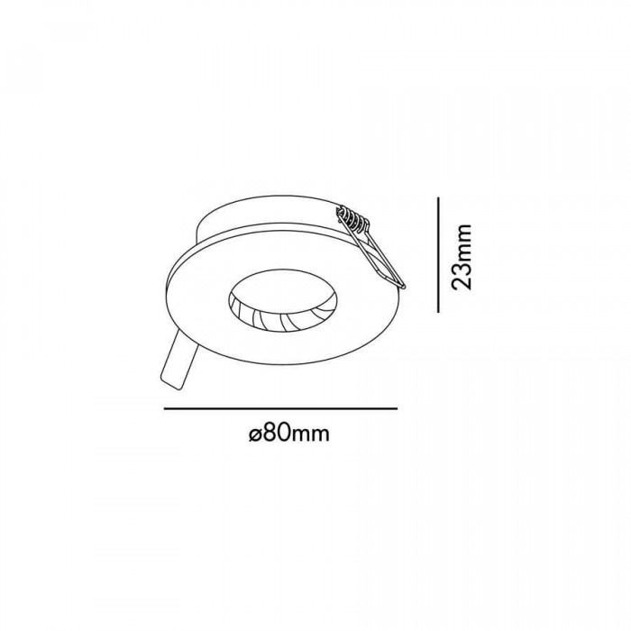 Точковий світильник Faro 2100801 WET White downlight GU10 IP44