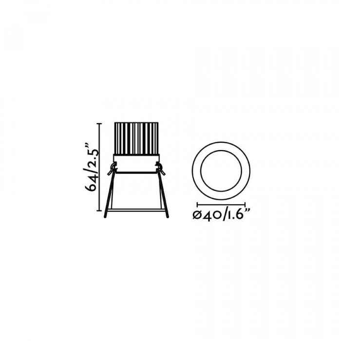 Точковий світильник Faro 2101002 FOX black recessed 2700K, 5 Вт, 500 лм, 2700K