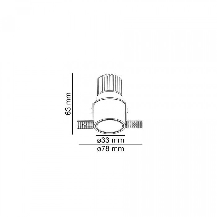 Точковий світильник Faro 2101101 FOX Trimless white downlight 2700K, 5 Вт, 500 лм, 2700K