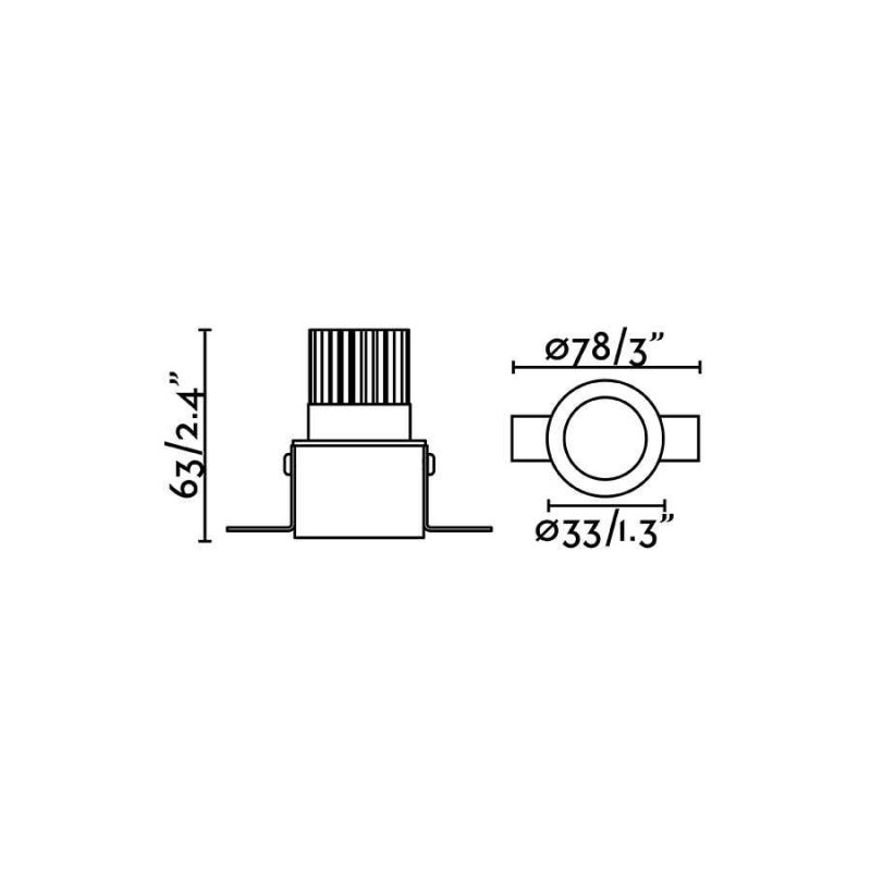 Точечный светильник Faro 2101102 FOX Trimless black downlight 2700K, 5 Вт, 500 лм, 2700K