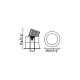 Точечный светильник Faro 2101302 Fox 50 Black orientable recessed lamp 2700K, 5 Вт, 500 лм, 2700K