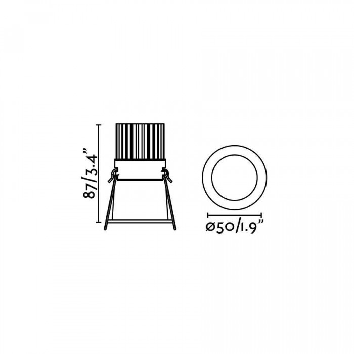 Точковий світильник Faro 2101501 FOX 50 White recessed 7W 2700K, 7 Вт, 535 лм, 2700K