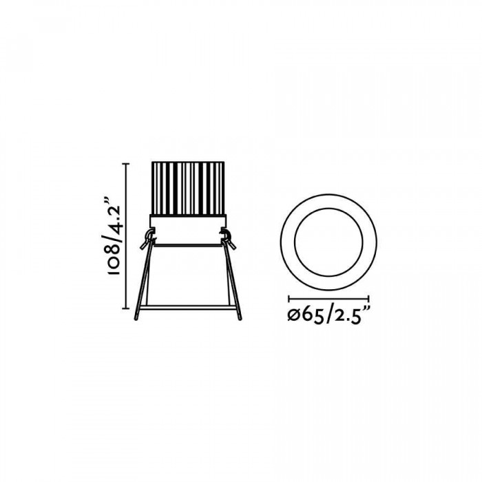 Точковий світильник Faro 2101601 Fox 65 White recessed 10W 2700K, 10 Вт, 680 лм, 2700K