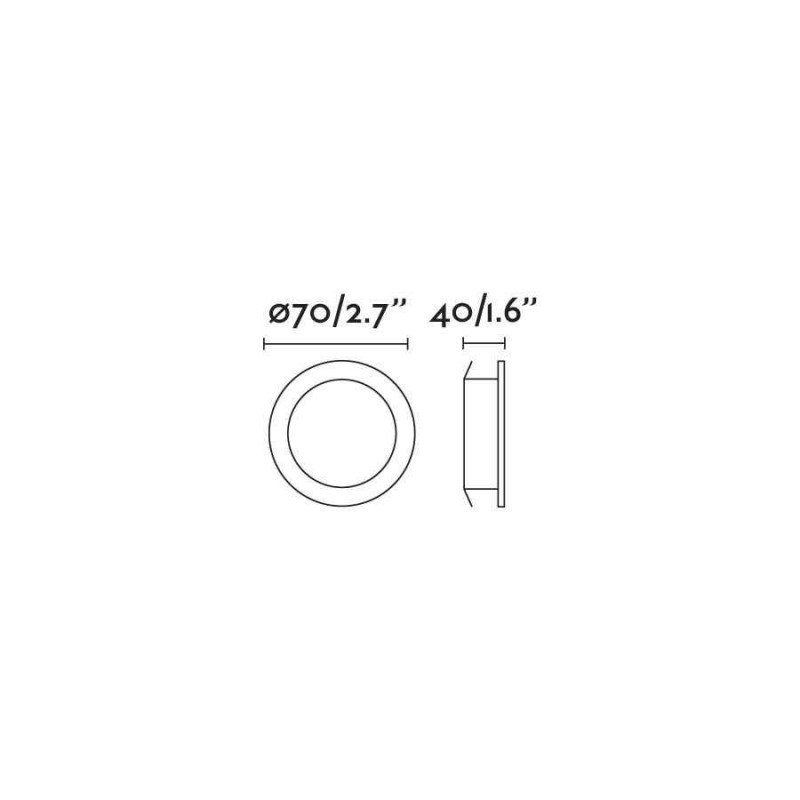 Точечный светильник Faro 2121002 NAIS Black recessed, 7 Вт, 625 лм, 2700K