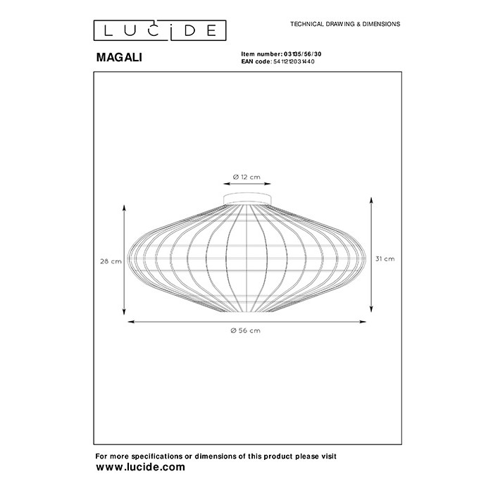 Люстра Lucide 03135/56/30 Magali