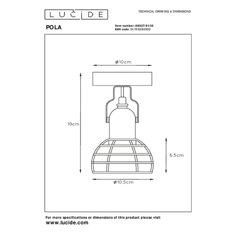 Спот - Lucide 08927/01/35 Paulien