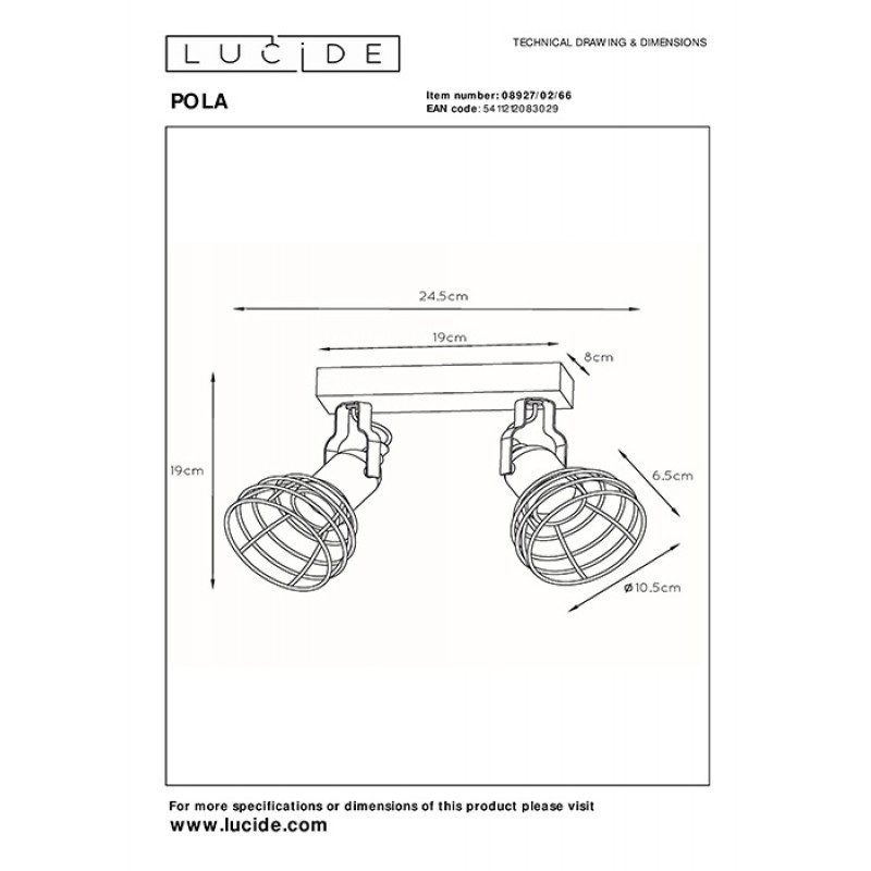 Спот - Lucide 08927/02/66 Paulien