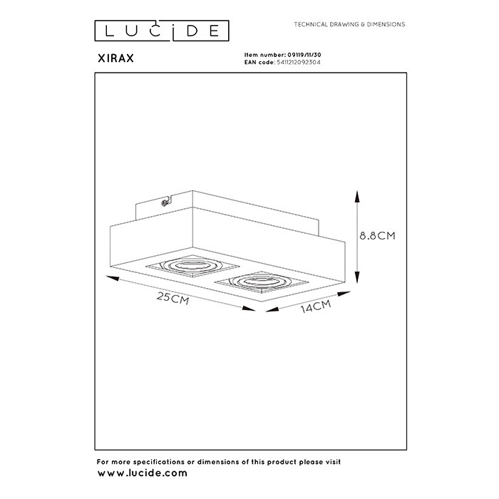 Точковий світильник Lucide 09119/11/30 Xirax