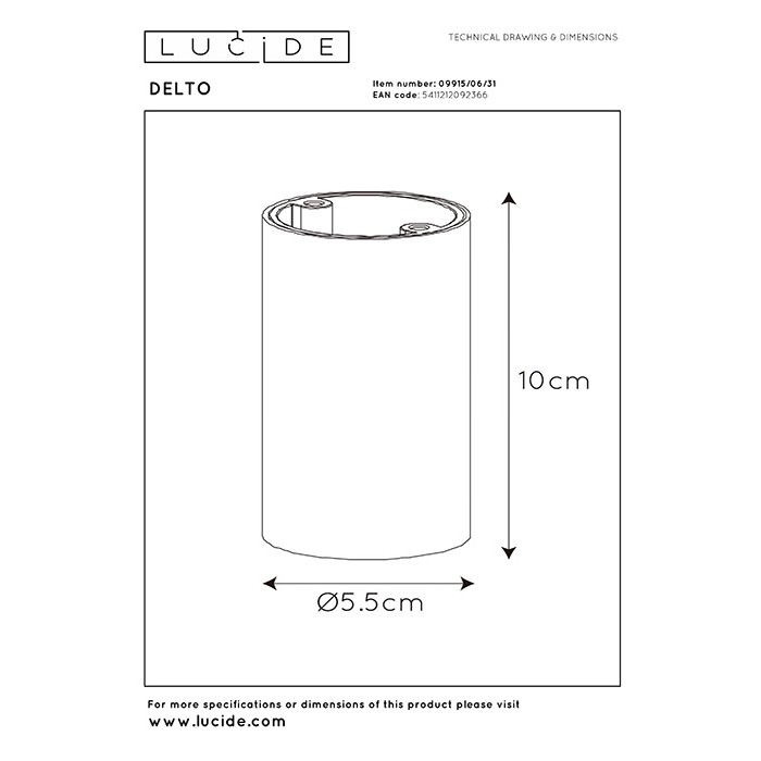 Точковий світильник Lucide 09915/06/31 Delto led