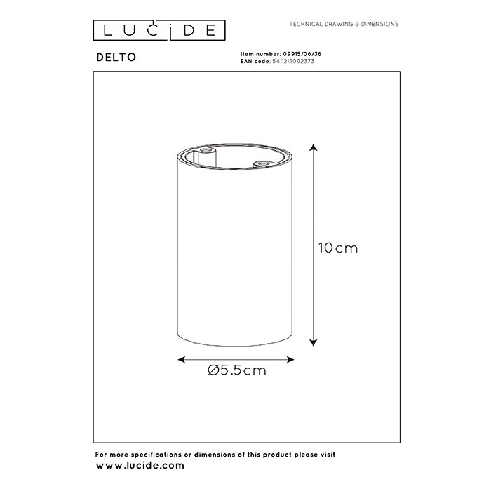 Точковий світильник Lucide 09915/06/36 Delto led