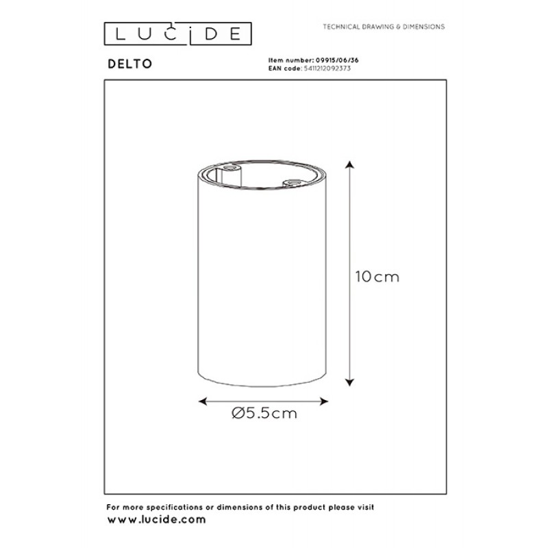 Точковий світильник Lucide 09915/06/36 Delto led