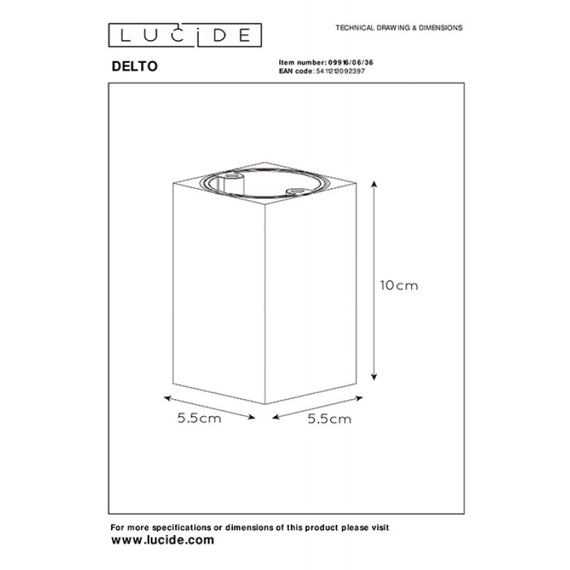 Точковий світильник Lucide 09916/06/36 Delto led