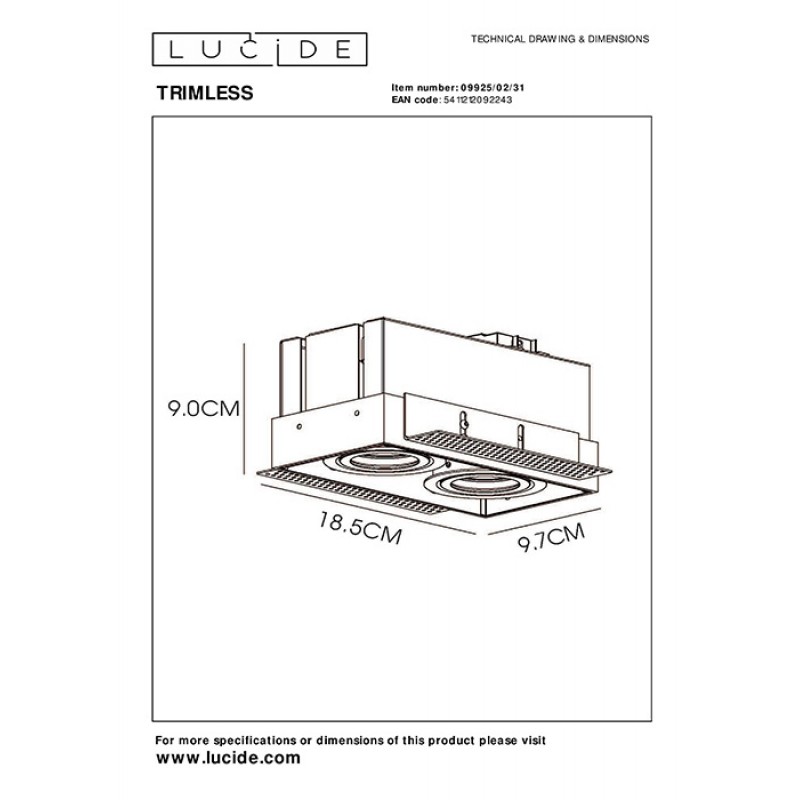Точковий світильник Lucide 09925/02/31 Trimless