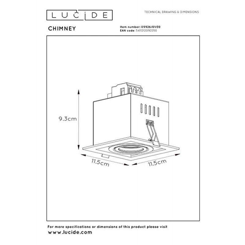 Точечный светильник Lucide 09926/01/30 Chimney