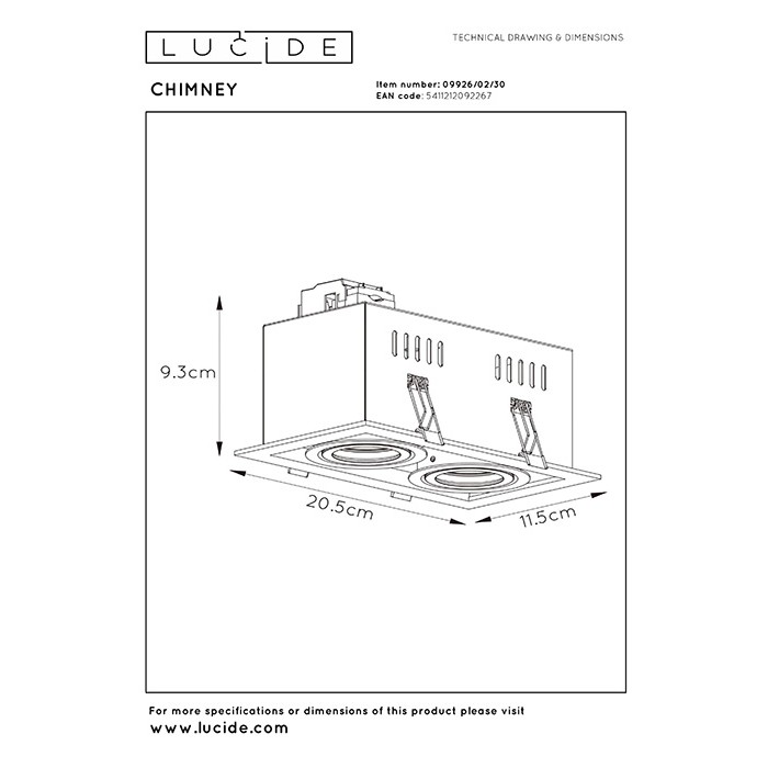Точковий світильник Lucide 09926/02/30 Chimney