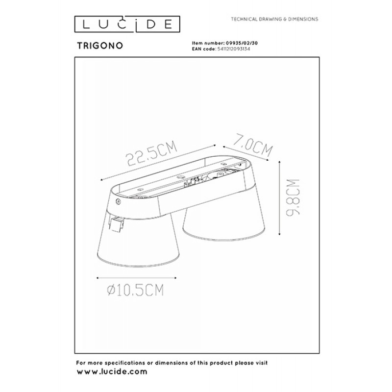 Спот Lucide 09935/02/30 Trigono