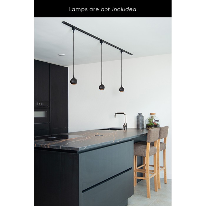 Шинопровід 2м 1 фаза з введенням живлення та заглушкою Lucide 09950/00/30 Track