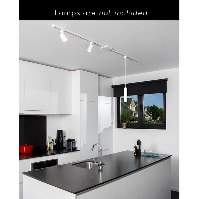 Шинопровід 2м 1 фаза з введенням живлення та заглушкою Lucide 09950/00/31 Track