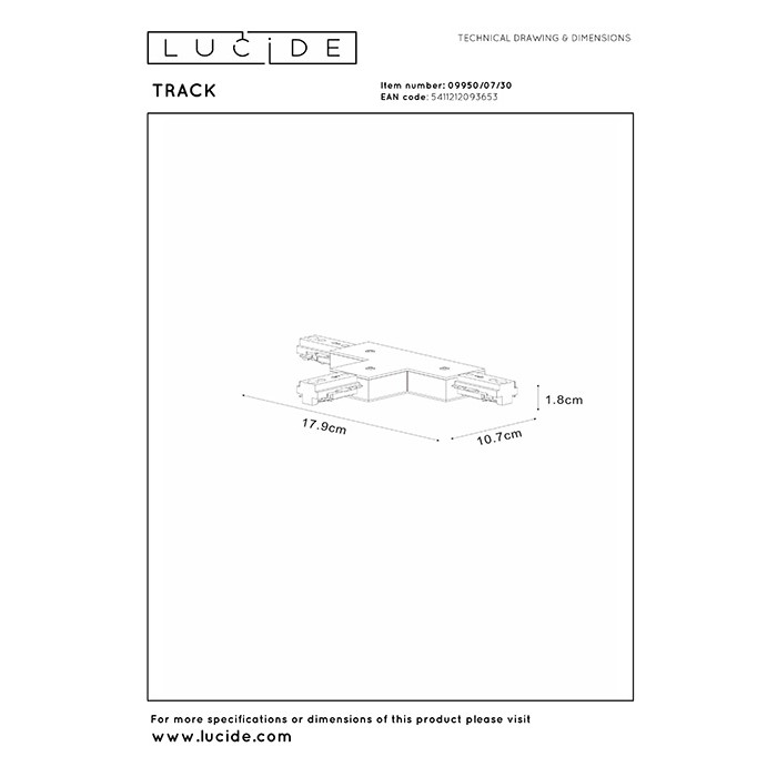 Т-з'єднання 1 фаза Lucide 09950/07/30 Track