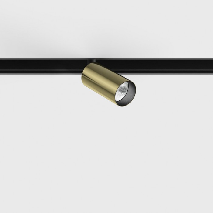 Светильник прожекторный LTX IN_LINE TUB S A 60, 2-х групповой, ON/OFF, D30mm, H60mm, LED 5.4W, 2700K, латунь/черный (06.0361.8.927.BR/BK.2G)