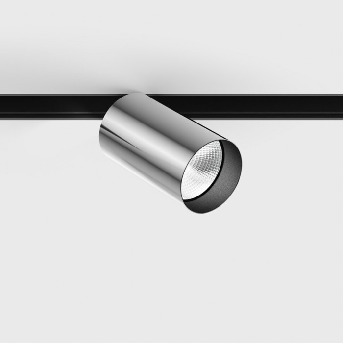 Светильник прожекторный LTX IN_LINE TUB M A 90, 2-х групповой, ON/OFF, D52mm, H90mm, LED 10.8W, 4000K, хром/черный (06.0591.14.940.CR/BK.2G)