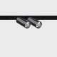 Світильник прожекторний LTX IN_LINE TUB S A 60 X2 DALI 4x, D30mm, H60mm, L211mm, LED 2x4.5W, 4000K, diamond black (06.2301.14.940.DB.DALI.4x)