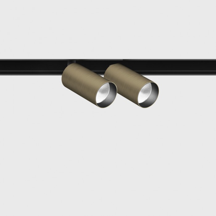 Прожекторный светильник LTX IN_LINE TUB S A 60 X2, 2-х групповой, ON/OFF, D30mm, H60mm, L211mm, LED 2x4.5W, 4000K, бронза (06.2301.14.940.BZ.2G)