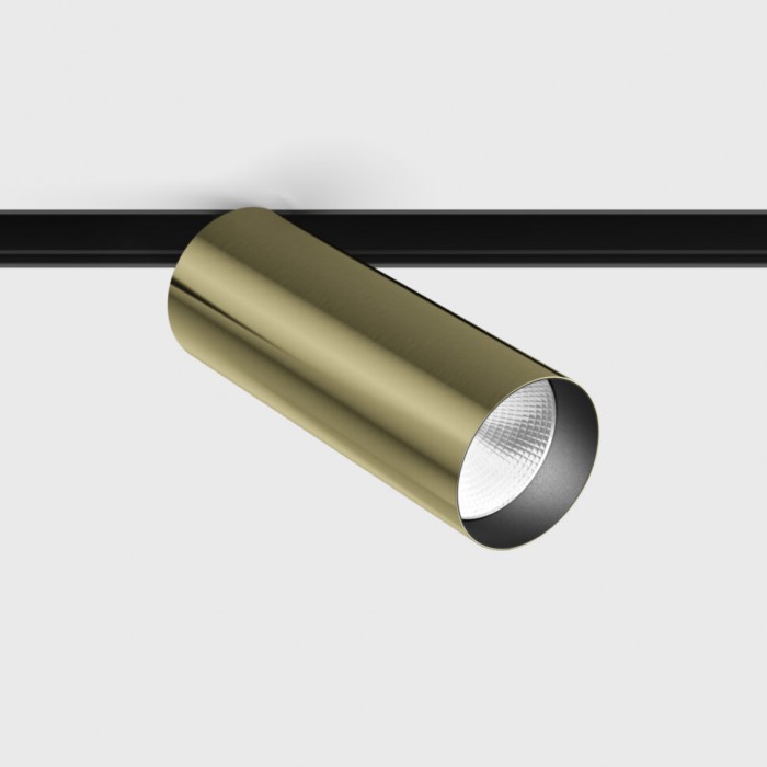 Светильник прожекторный LTX IN_LINE TUB M A 140, 2-х групповой, ON/OFF, D52mm, H140mm, LED 19W, 4000K, латунь/черный (06.0514.19.940.BR/BK.2G)