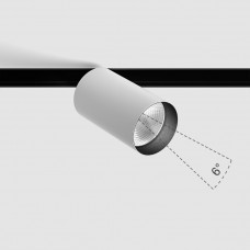Світильник прожекторний LTX IN_LINE TUB M NB, 2-х групний, ON/OFF, D52mm, H90mm, LED 10W, 4000K, білий/чорний (06.0595.9.940.WH.2G)