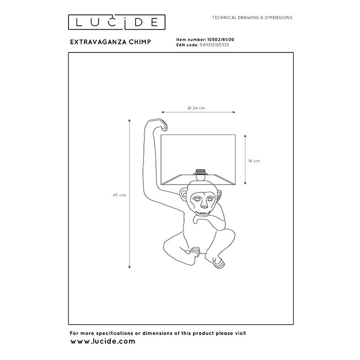 Настольная лампа Lucide 10502/81/30 Extravaganza chimp