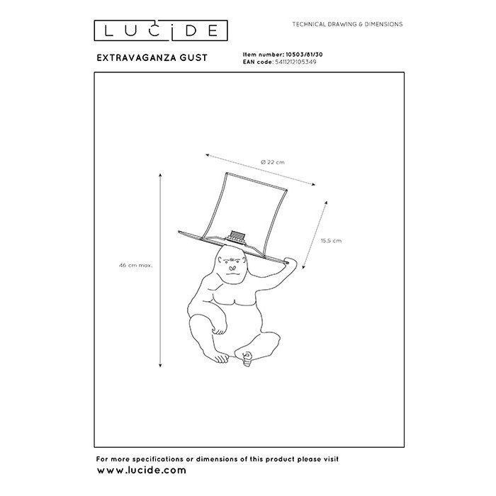 Настольная лампа Lucide 10503/81/30 Extravaganza gust