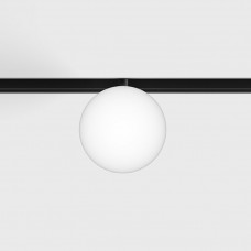 Світильник опаловий LTX IN_LINE SFERA, 2-х групний, ON/OFF, D100mm, LED 5W, 4000К, опаловий/чорний (06.1001.5.940.BK.2G)