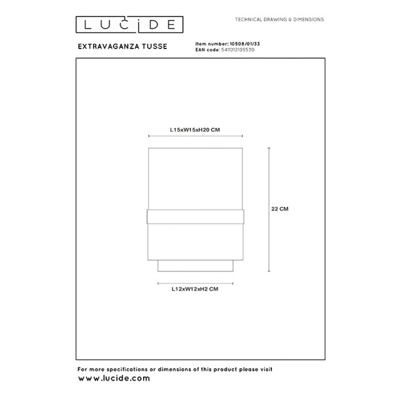 Настольная лампа Lucide 10508/01/33 Extravaganza tusse