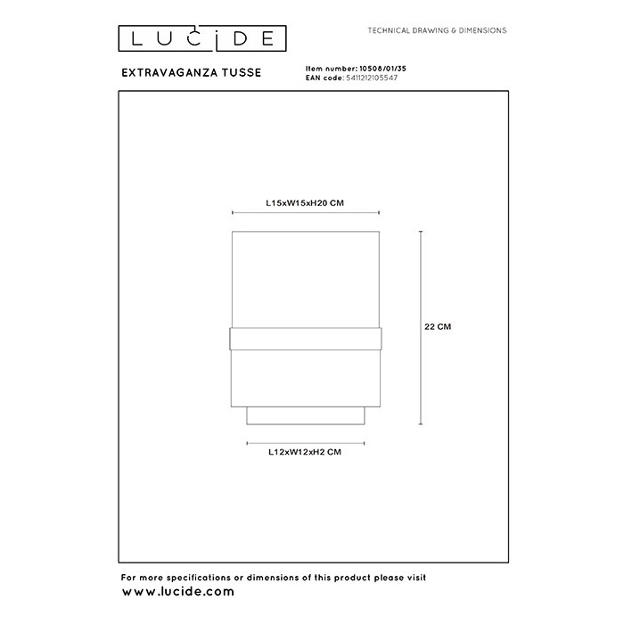 Настольная лампа Lucide 10508/01/35 Extravaganza tusse