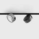 Світильник прожекторний LTX IN_LINE SOL MINI, 2-х групний, ON/OFF, D75mm, H26mm, LED 6.3W, 4000K, хром/чорний (06.7526.7.940.CR/BK.2G)
