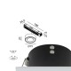 Світильник прожекторний LTX IN_LINE SOL MINI, 2-х групний, ON/OFF, D75mm, H26mm, LED 6.3W, 3000K, diamond black/чорний (06.7526.7.930.DB/BK.2G)