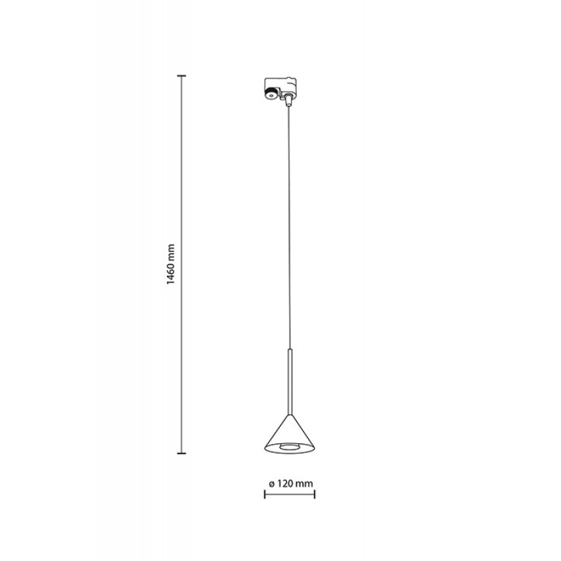 Трековий світильник TK Lighting 10649 TRACER CONO 1 phaze