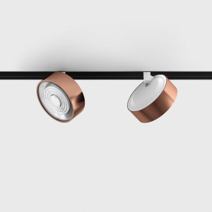 Прожекторный светильник LTX IN_LINE SOL MINI, DALI 4x, D75mm, H26mm, LED 6.3W, 4000K, медь/белый (06.7526.7.940.CP/WH.DALI.4x)