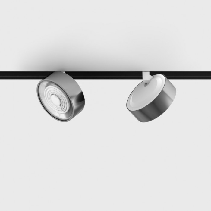 Прожекторный светильник LTX IN_LINE SOL MINI, DALI 4x, D75mm, H26mm, LED 6.3W, 3000K, хром/белый (06.7526.7.930.CR/WH.DALI.4x)