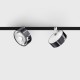 Світильник прожекторний LTX IN_LINE SOL MINI, 2-х групний, ON/OFF, D75mm, H26mm, LED 6.3W, 4000K, diamond black/білий (06.7526.7.940.DB/WH.2G)