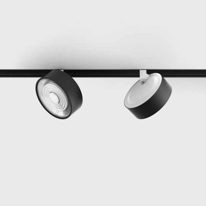 Прожекторный светильник LTX IN_LINE SOL MINI, DALI 4x, D75mm, H26mm, LED 6.3W, 3000K, черный/белый (06.7526.7.930.BK/WH.DALI.4x)