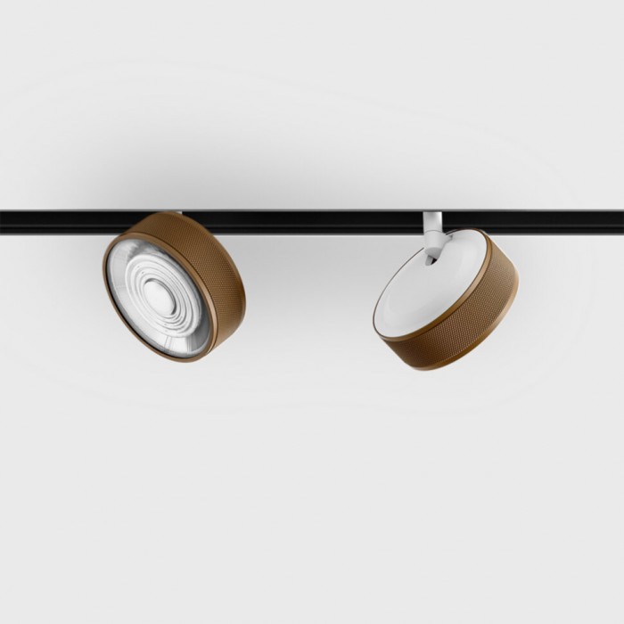 Світильник прожекторний LTX IN_LINE SOL MINI, DALI 4x, D75mm, H26mm, LED 6.3W, 3000K, coffee/білий (06.7526.7.930.CFG/WH.DALI.4x)