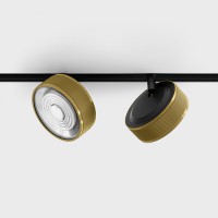 Прожекторный светильник LTX IN_LINE SOL, DALI 4x, D95mm, H33mm, LED 10.8W, 4000K, латунь/черный (06.9533.14.940.BRG/BK.DALI.4x)