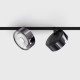 Світильник прожекторний LTX IN_LINE SOL, DALI 4x, D95mm, H33mm, LED 10.8W, 3000K, diamond black/чорний (06.9533.14.930.DB/BK.DALI.4x)